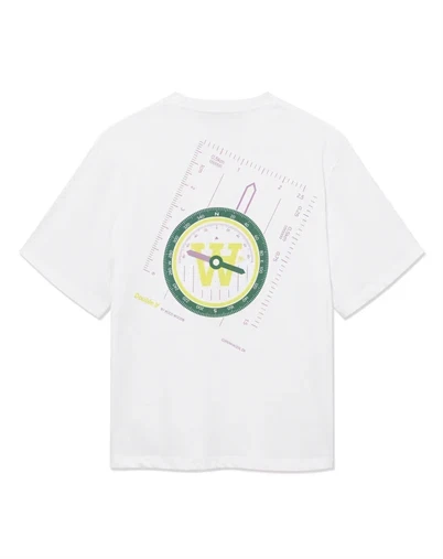 Wood Wood - WWLiam Compass T-shirt - Bright White